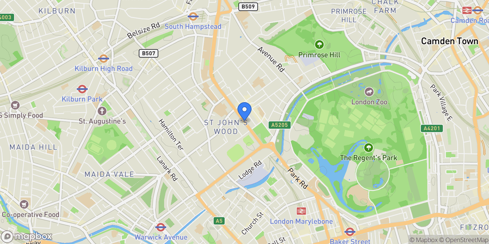 Map showing 10 Wellington Road, North London, London, England, United Kingdom.