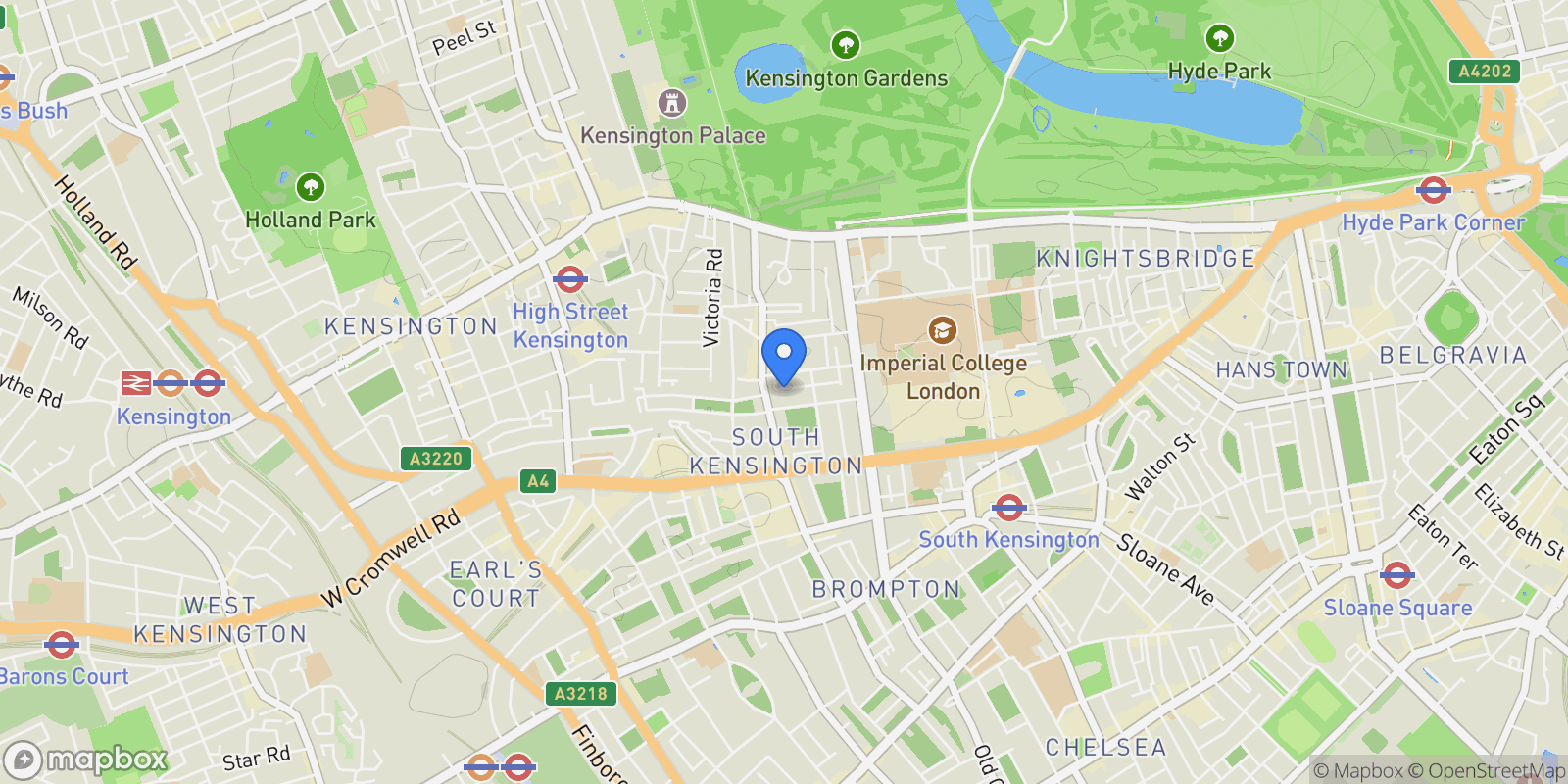 Map showing 9 Petersham Mews, South London, London, England, United Kingdom.