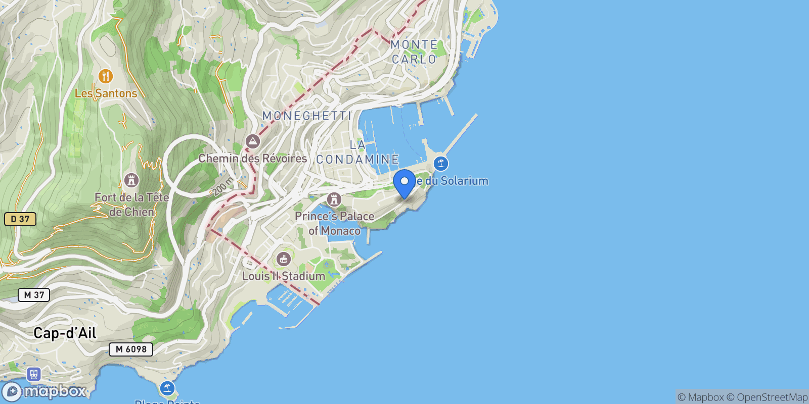 Map showing Monaco, Monaco.