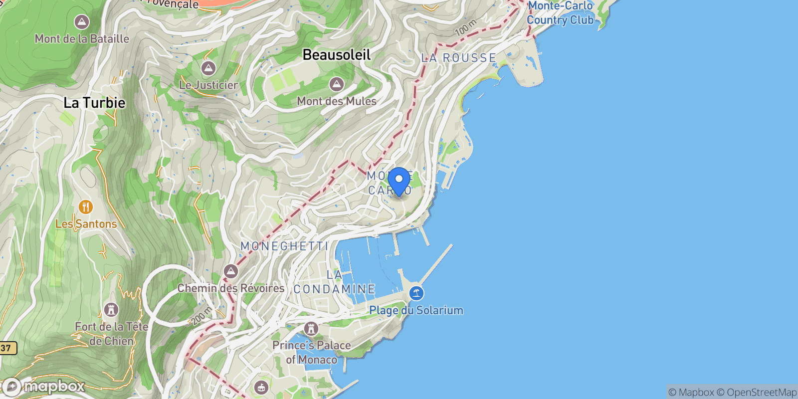 Map showing Monaco, Monaco.