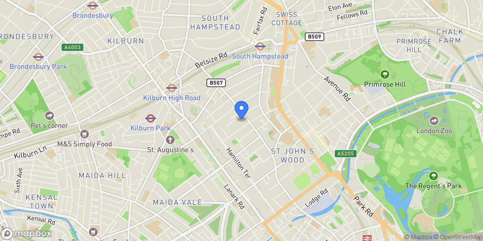 Map showing 3 Abbey Court, North London, London, England, United Kingdom.