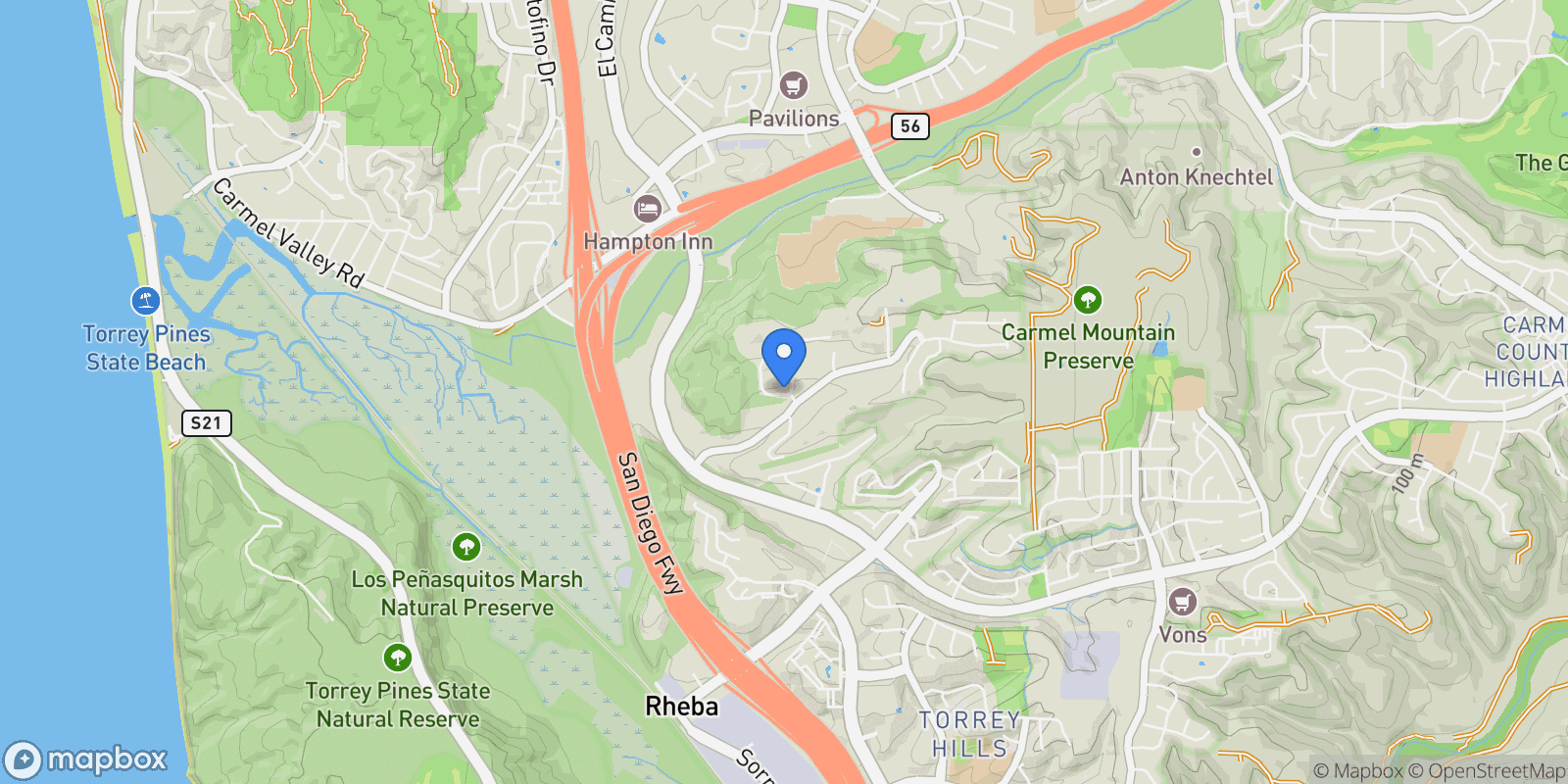 Map showing 3811 Via Del Mar, San Diego, California, United States.