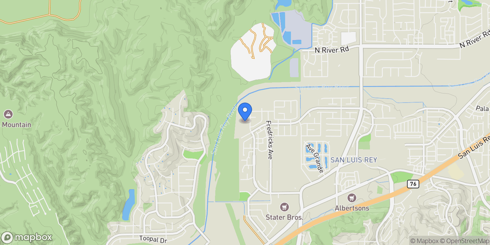 Map showing 701 Kingbird Loop, Oceanside, California, United States.