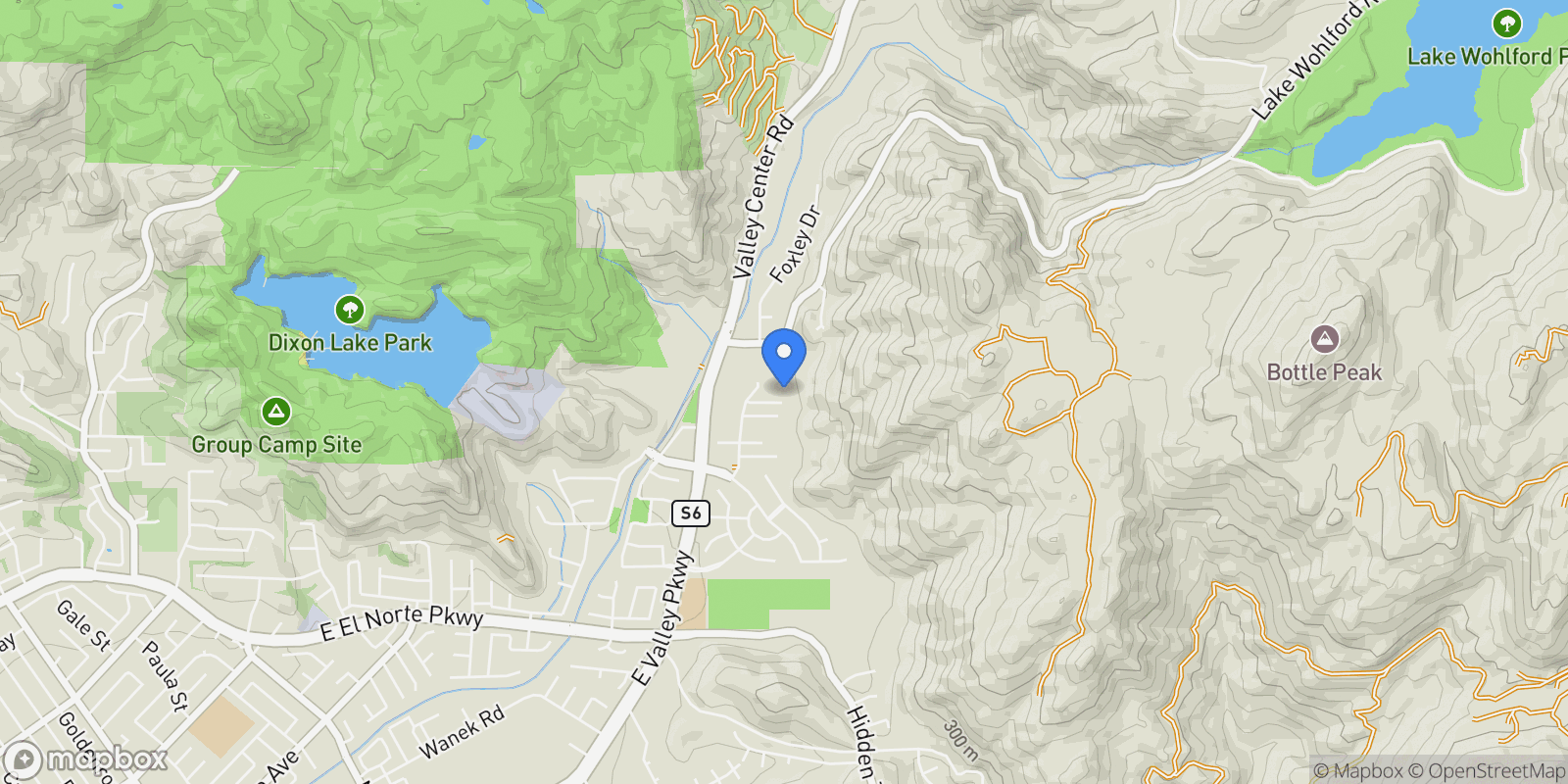 Map showing 3144 Smith Place, Escondido, California, United States.