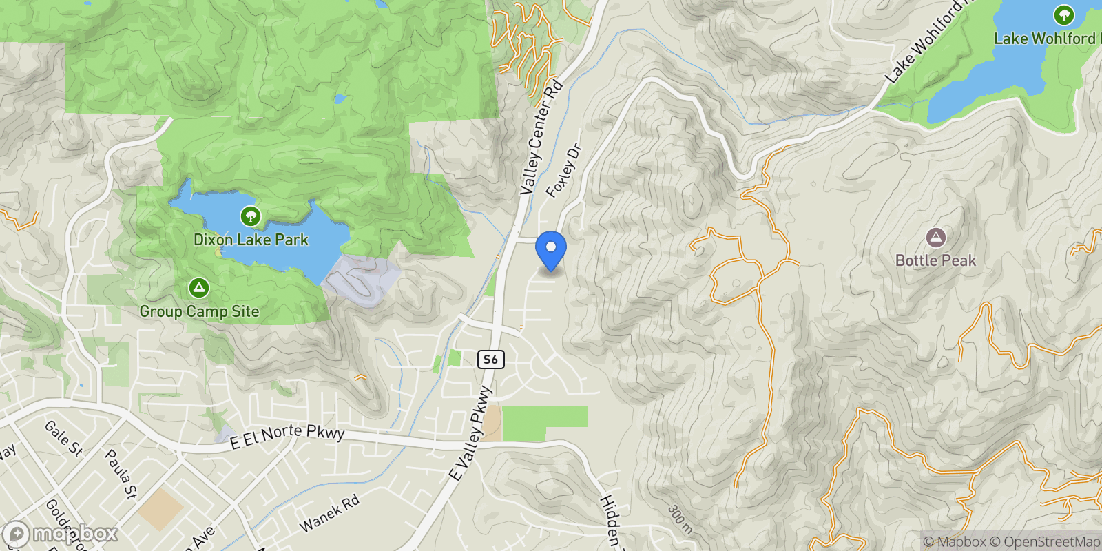 Map showing 3140 Smith Place, Escondido, California, United States.