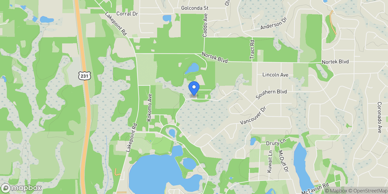 Map showing 2672 W Laurel Drive, Alford, Florida, United States.