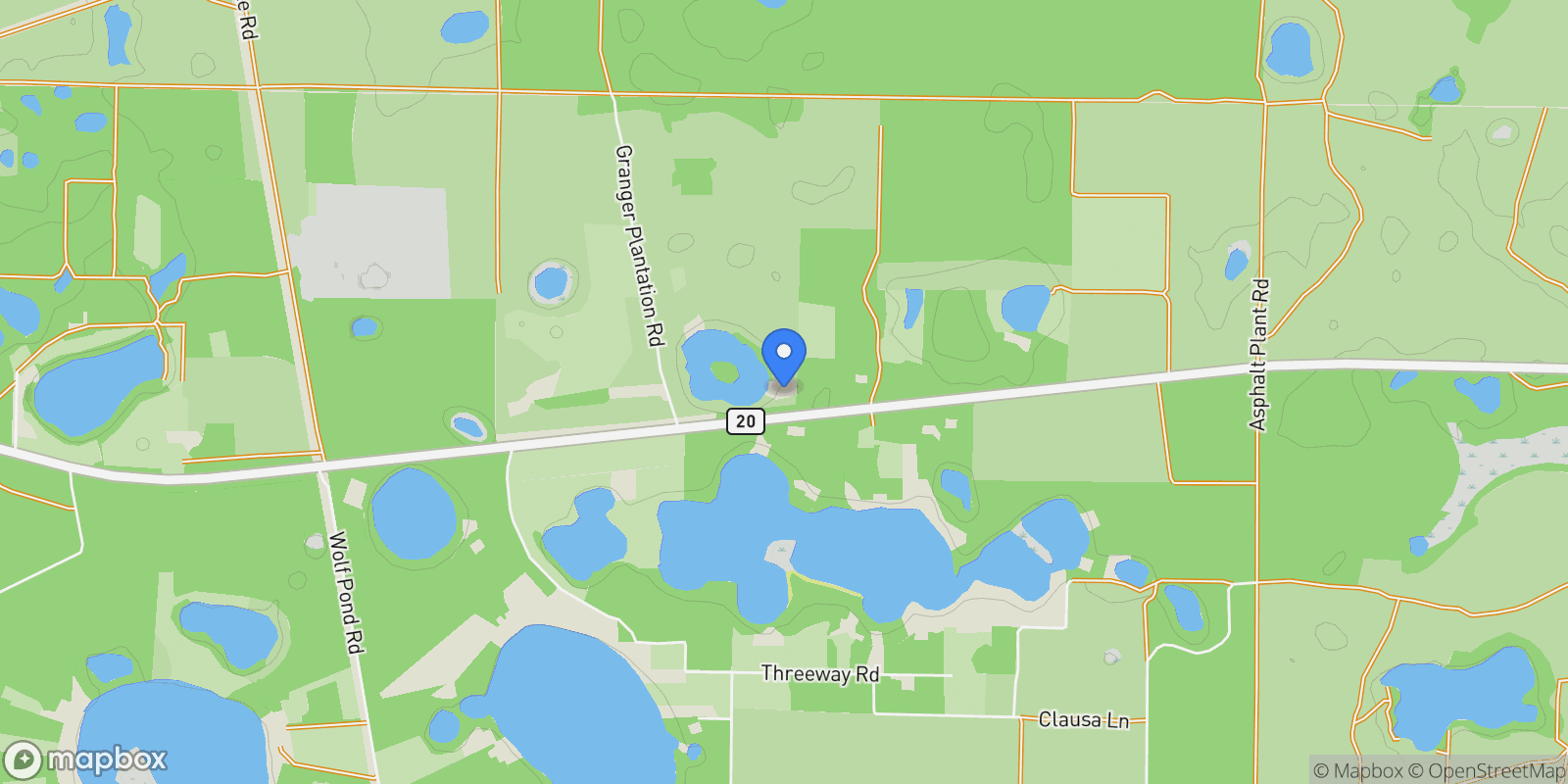Map showing 2601 E Highway 20, Panama City, Florida, United States.