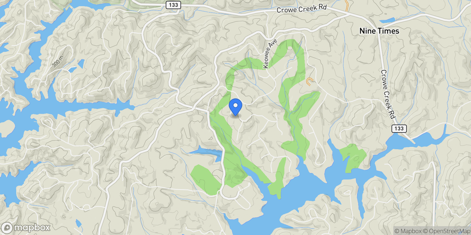 Map showing 127 Muirfield Court , Sunset, SC 29685, Sunset, South Carolina, United States.