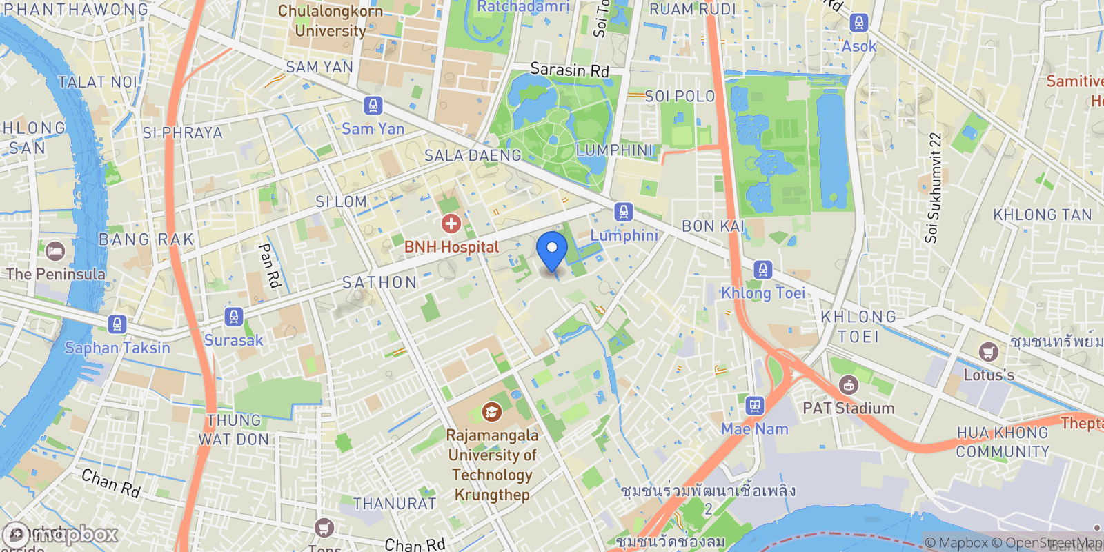 Map showing 3 S Sathon Rd, Khwaeng Thung Maha Mek, Khet Sathon, Krung Thep Maha Nakhon 10120, Thailand, Bangkok, Krung Thep Maha Nakhon, Thailand.