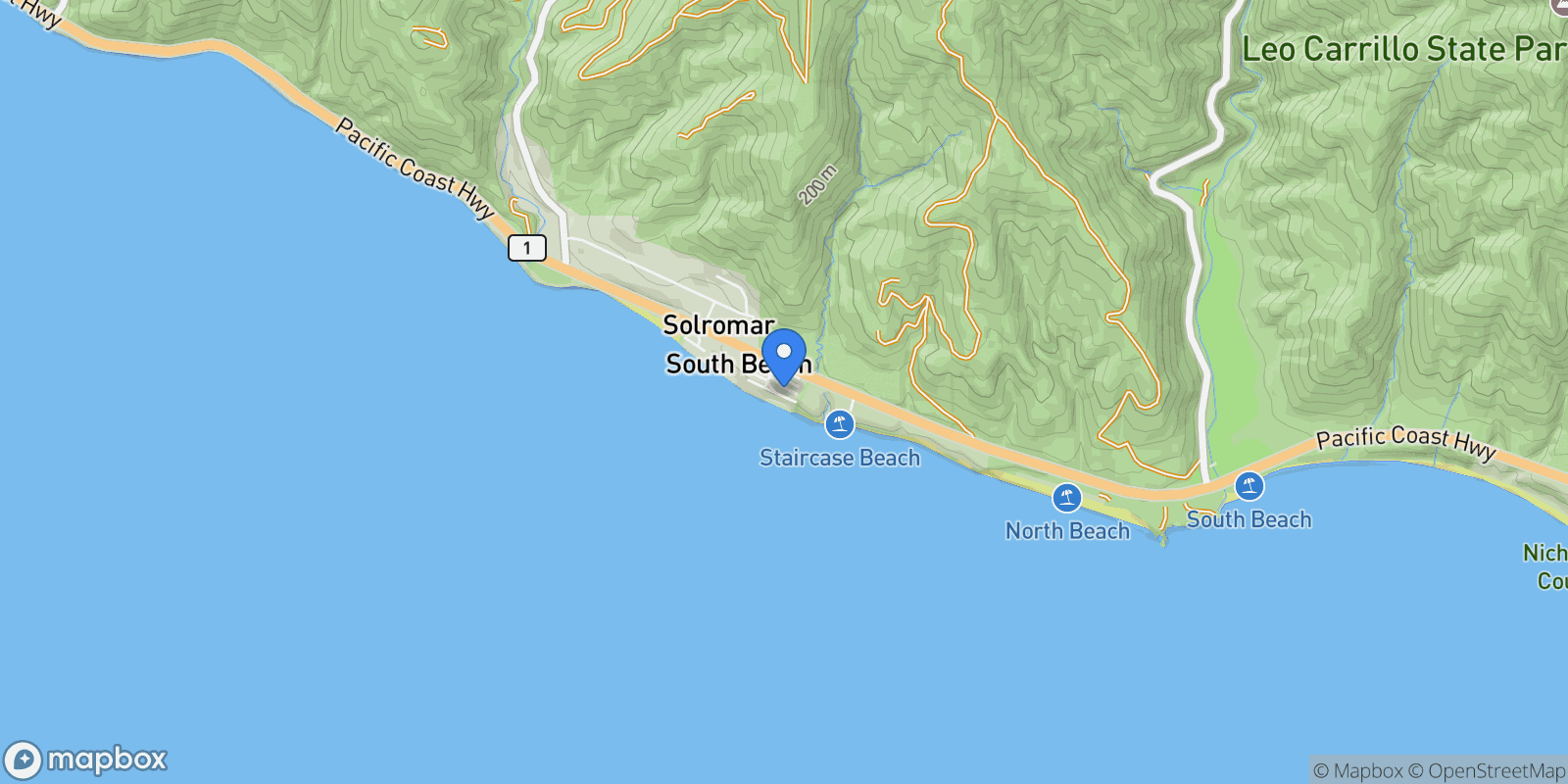 Map showing 11924 WHITEWATER Lane, Malibu, California, United States.