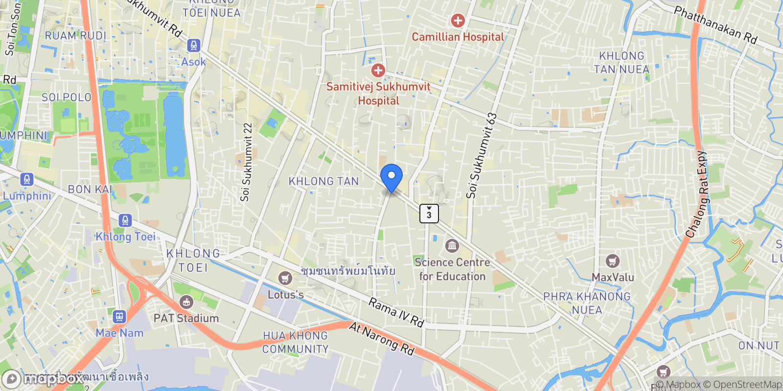 Map showing 992 Sukhumvit Rd, Khwaeng Phra Khanong, Khet Khlong Toei, Krung Thep Maha Nakhon 10110, Thailand, Bangkok, Krung Thep Maha Nakhon, Thailand.