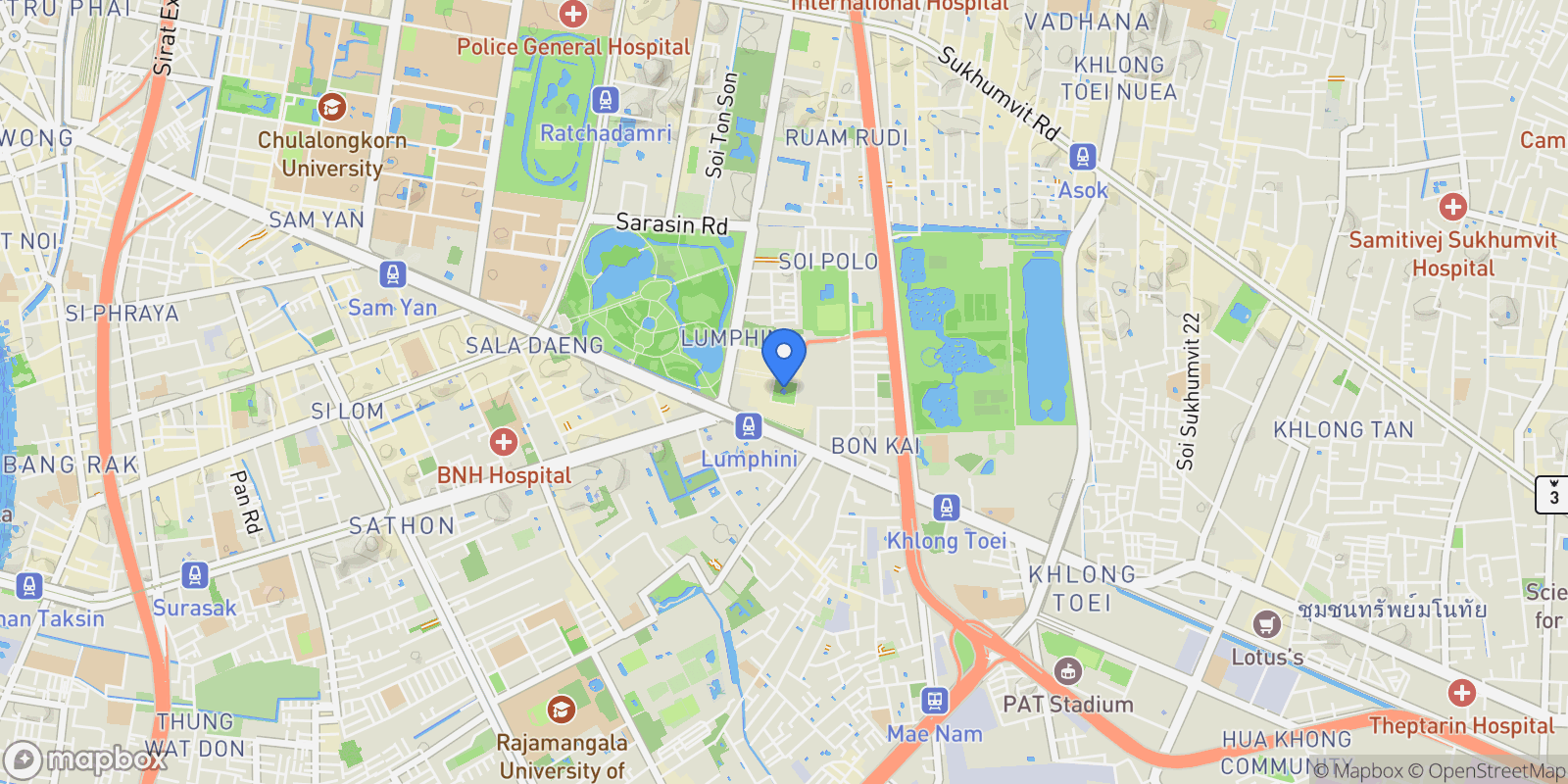 Map showing One Bangkok, Thanon Witthayu, Khwaeng Lumphini, Pathum Wan, Krung Thep Maha Nakhon 10330, Thailand, Bangkok, Krung Thep Maha Nakhon, Thailand.