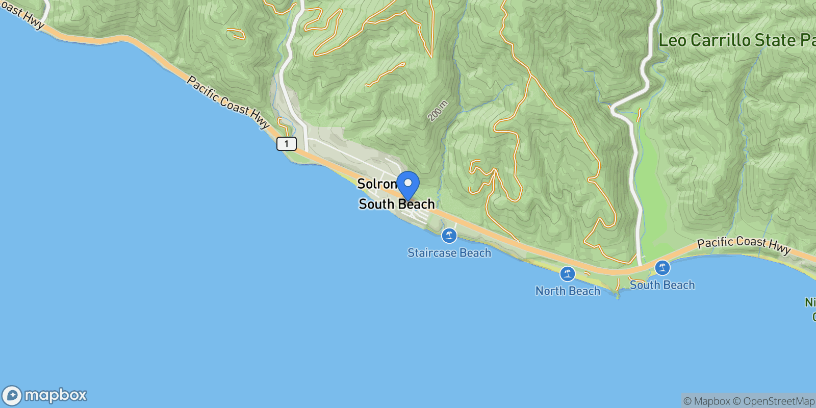 Map showing 11862 Starfish Lane, Malibu, California, United States.