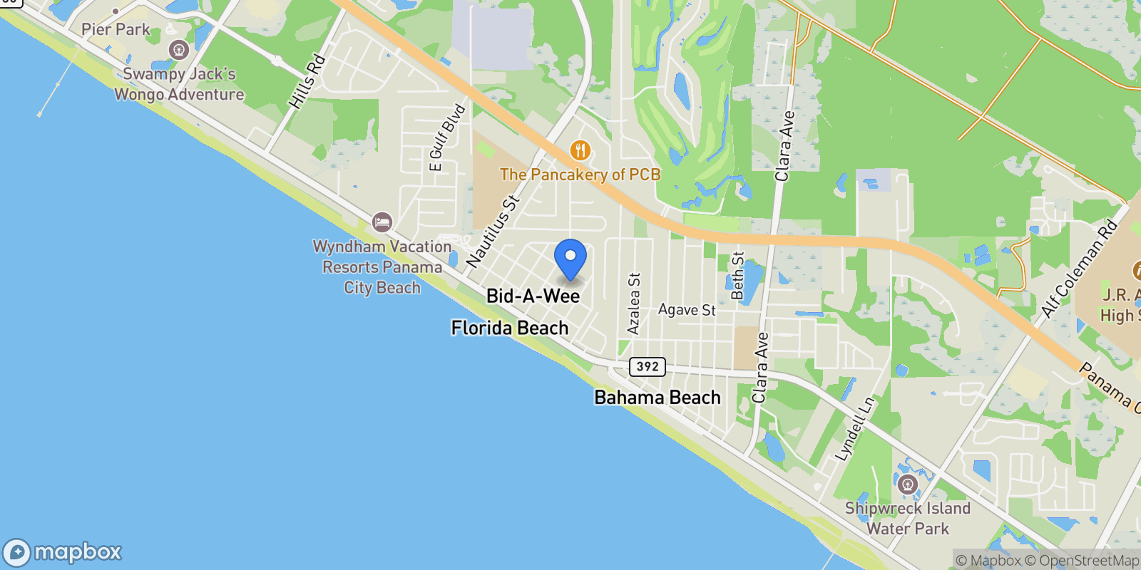 Map showing 407 Petrel Street, Rosemary Beach, Florida, United States.