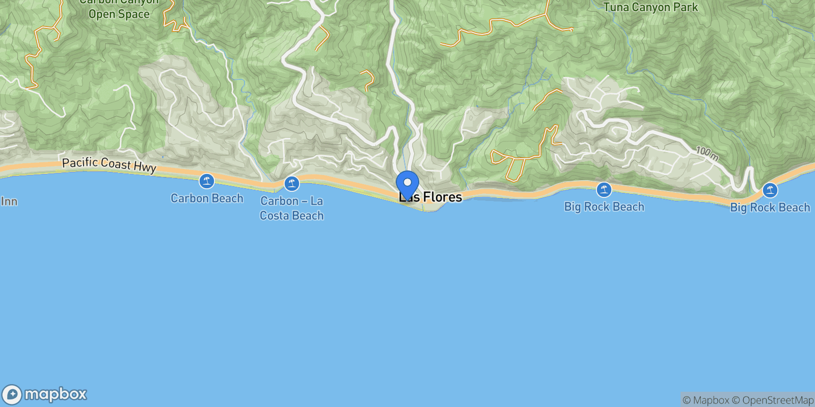 Map showing 22065 Pacific Coast Highway 1, Malibu, California, United States.