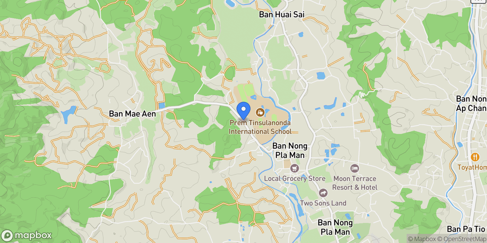 Map showing Villa Mae Rim Charming Three Bedroon Mountain View., Mae Rim, 50 50180, Huai Sai, Chiang Mai, Thailand.