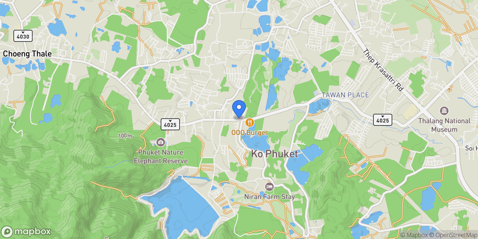 Map showing Villa Qabalah Modern Villa in Central Bangtao, Thalang, 83 83110, Si Sunthon, Phuket, Thailand.