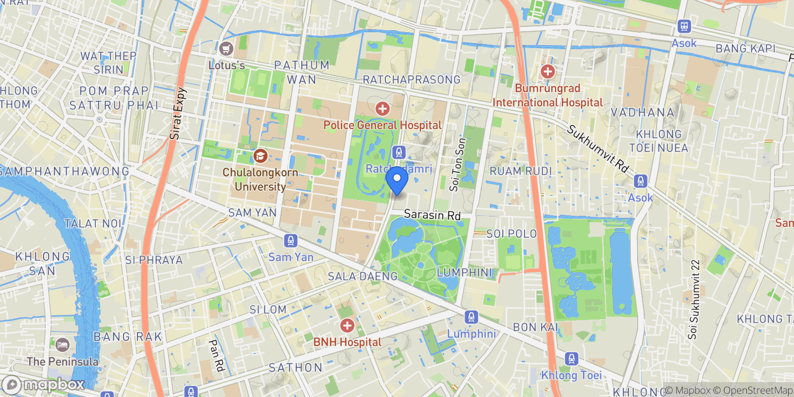 Map showing 185 Rajadamri, Pathum Wan, 10 10330, Bangkok, Krung Thep Maha Nakhon, Thailand.