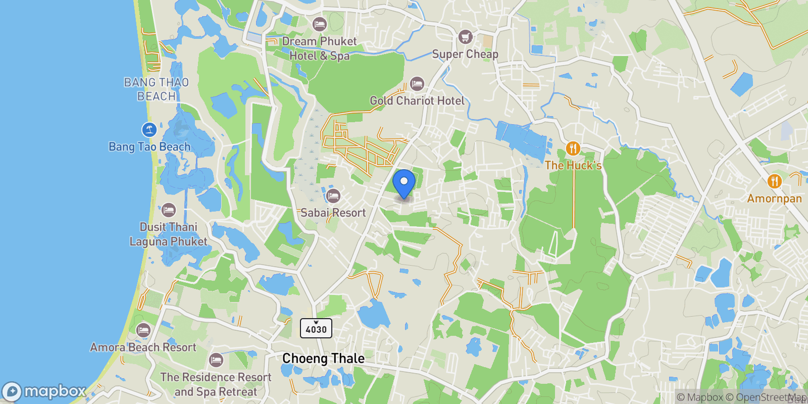 Map showing The Teak Phuket Phase 2, Thalang, 83 83110, Choeng Thale, Phuket, Thailand.