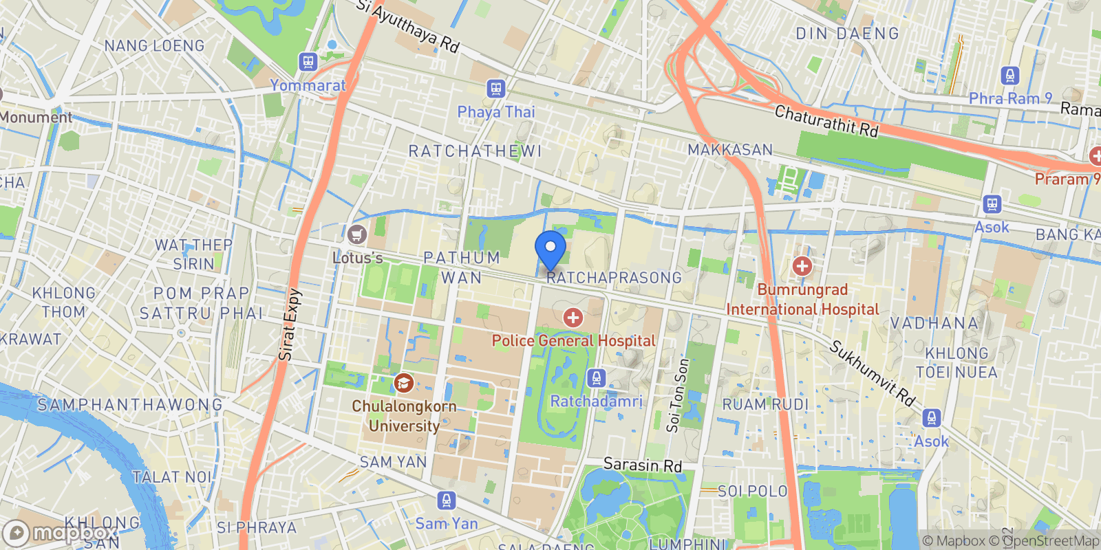 Map showing Noble Phloen Chit 1035 Phloen Chit Rd, Lumphini, Bangkok, 10330, Bangkok, Bangkok, Thailand.