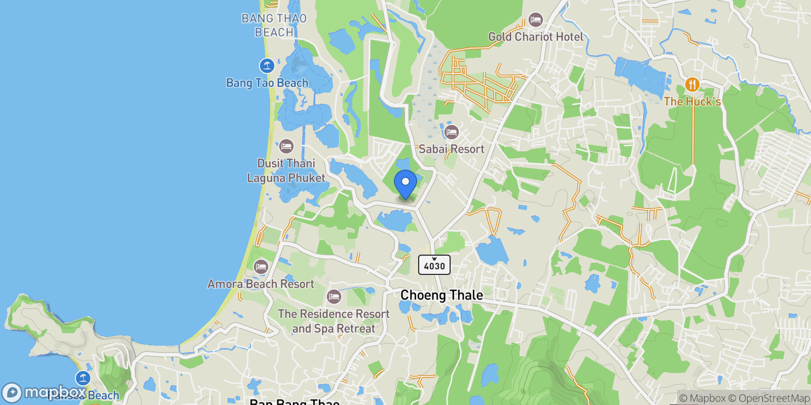 Map showing The Standard Residences, Thalang, 10 83110, Choeng Thale, Phuket, Thailand.