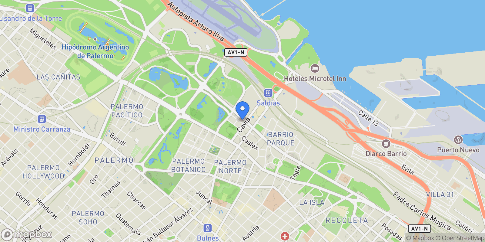 Map showing Figueroa Alcorta al 3600, Palermo Chico, Buenos Aires, Buenos Aires, Argentina.