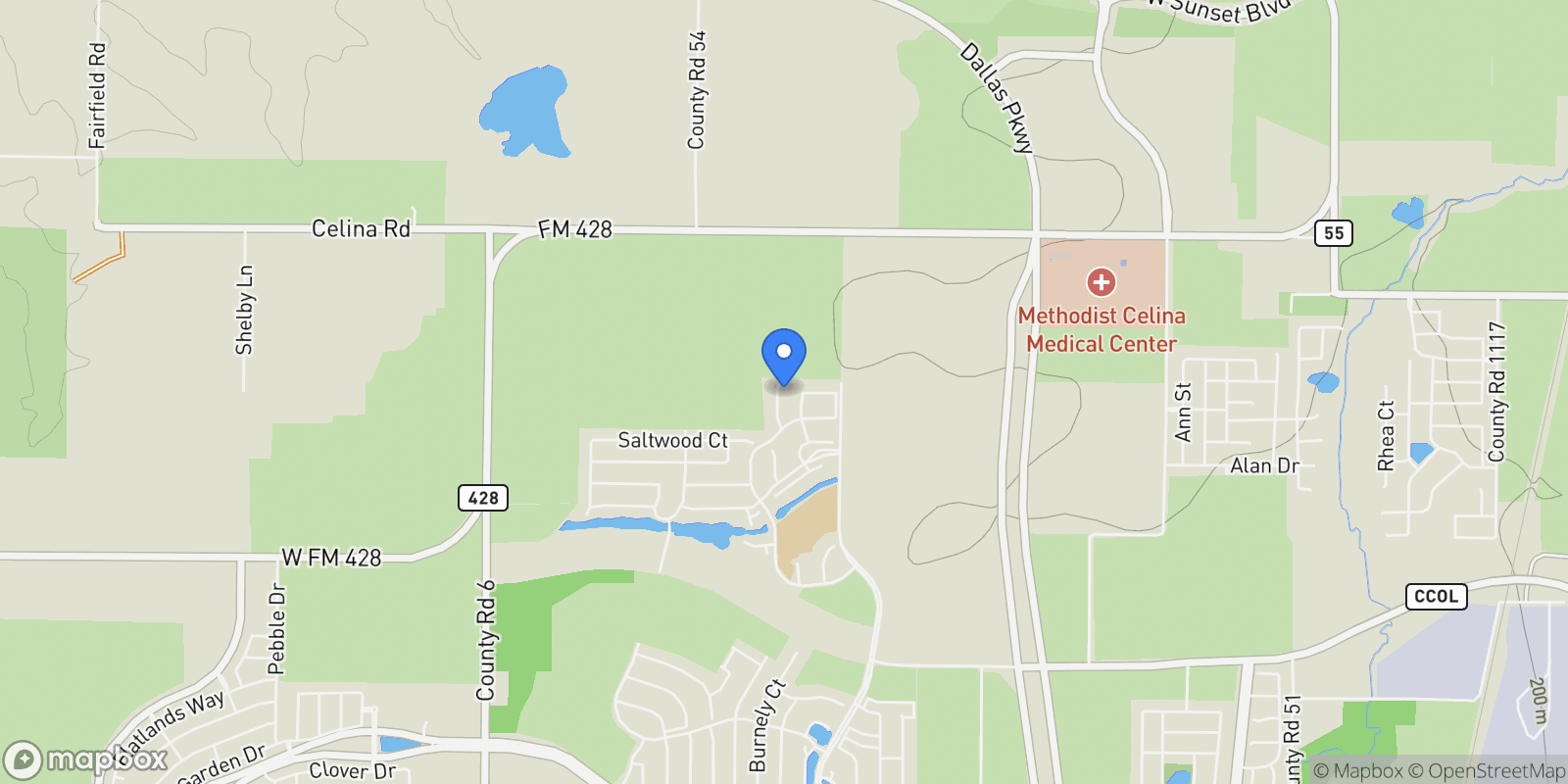 Map showing 1808 Scotney Court , Celina, TX 75009, Celina, Texas, United States.
