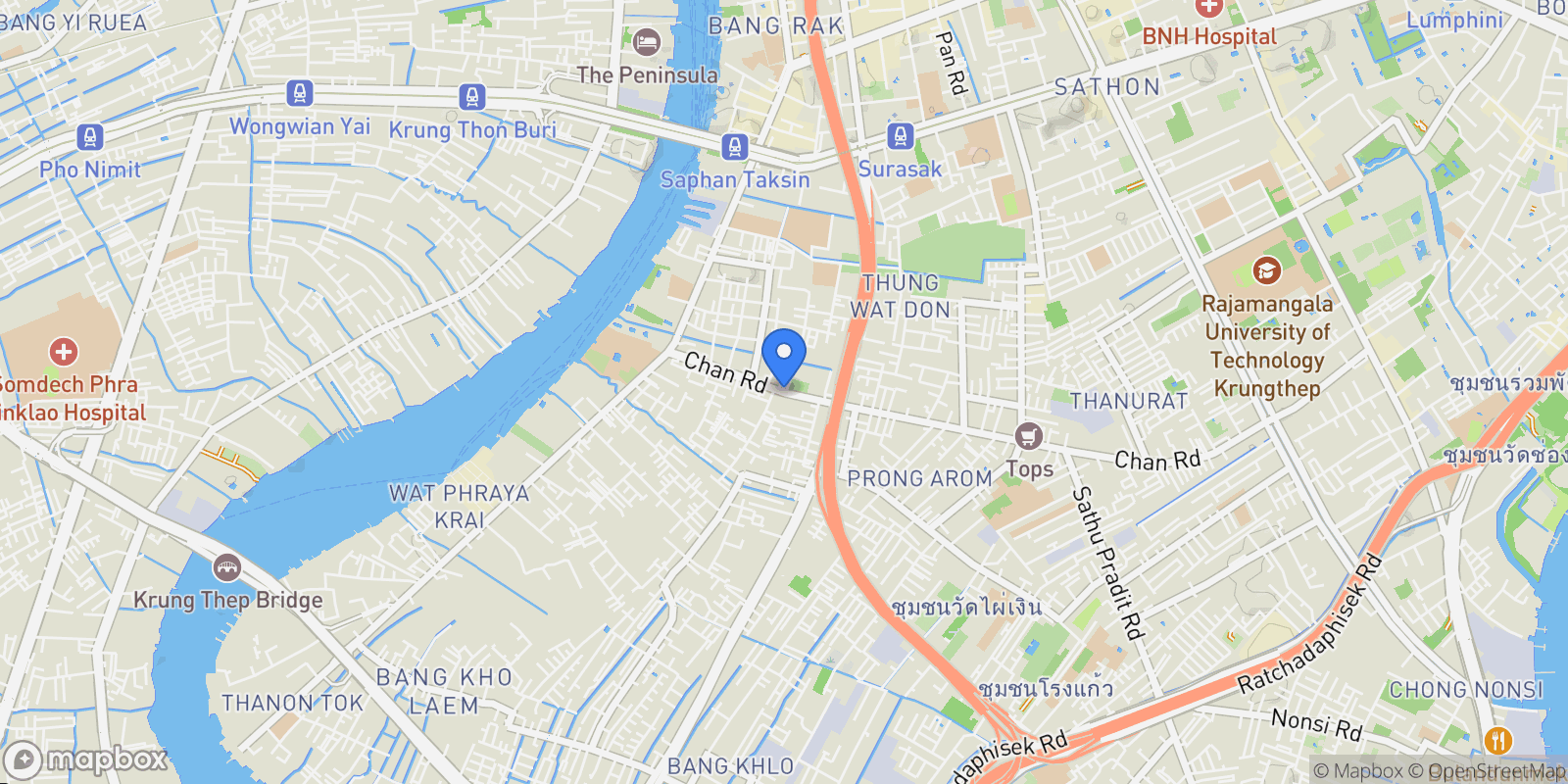 Map showing ADLER chan road, Bang Kho Laem, 10 10120, Bangkok, Krung Thep Maha Nakhon, Thailand.