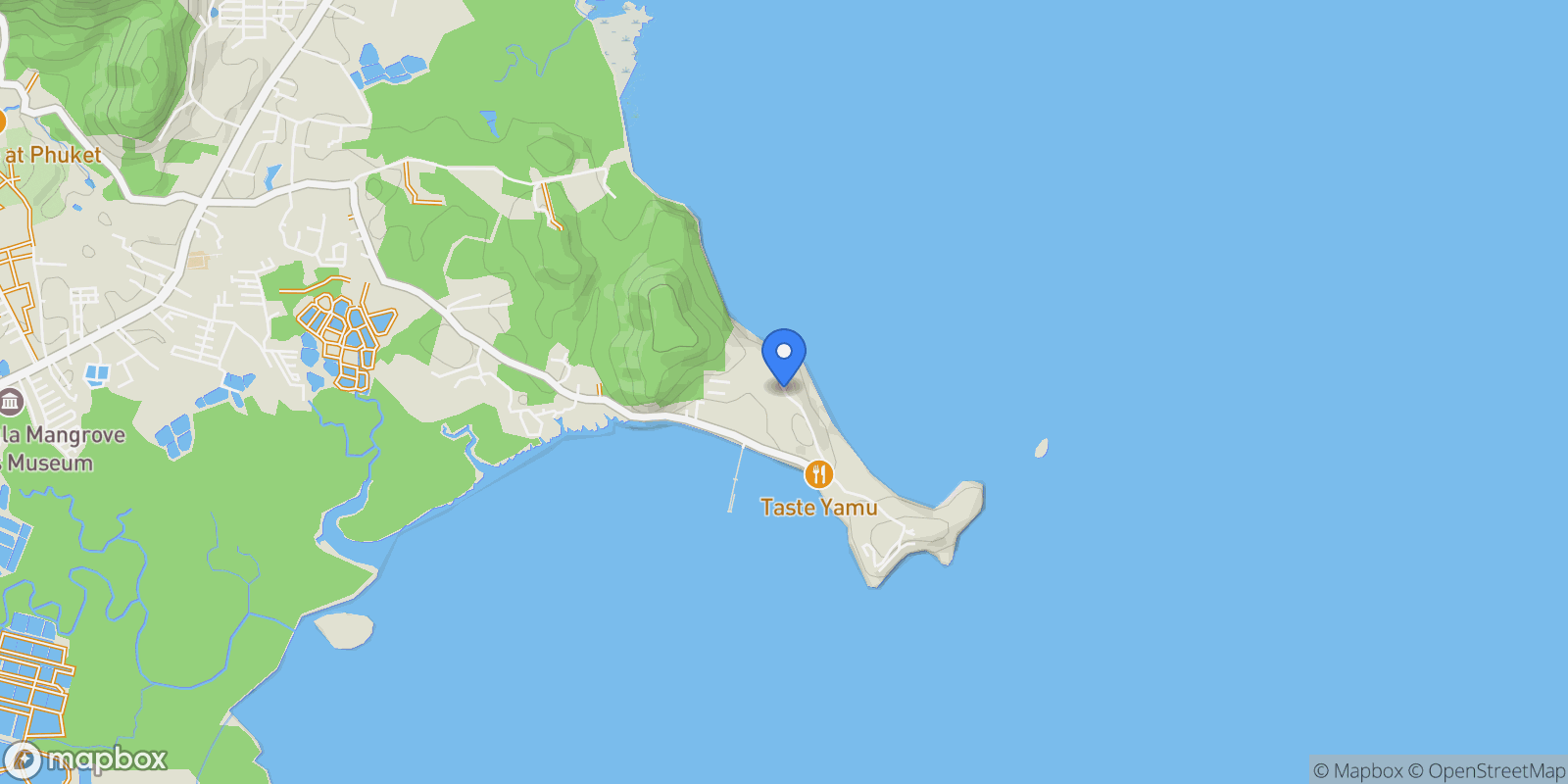 Map showing Yamu One Absolute Beachfront Luxury Villa within Gated Cape Yamu Community, Thalang, 83 83110, Pa Klok, Phuket, Thailand.