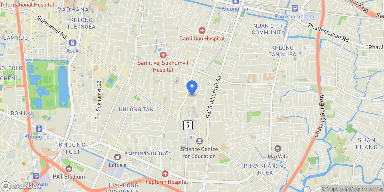 Map showing 134 Sukhumvit, Khlong Tan Nuea, Thawi Watthana, Bangkok, 10 10110, Bangkok, Bangkok, Thailand.