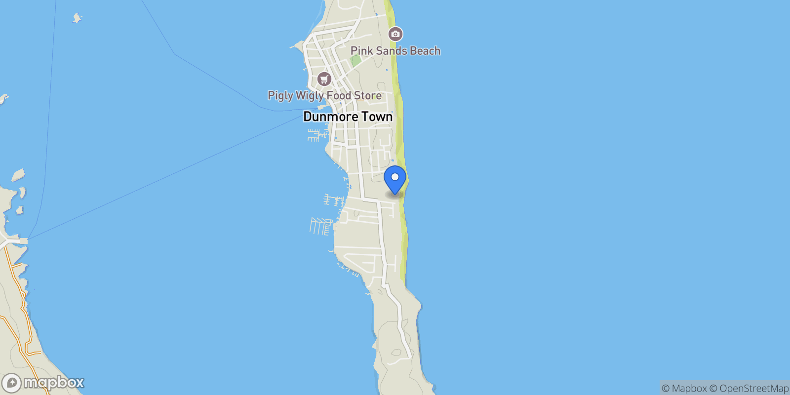 Map showing La Palmeraie  Villa 1 , Dunmore Town, The Bahamas, Dunmore Town, Harbour Island, The Bahamas.