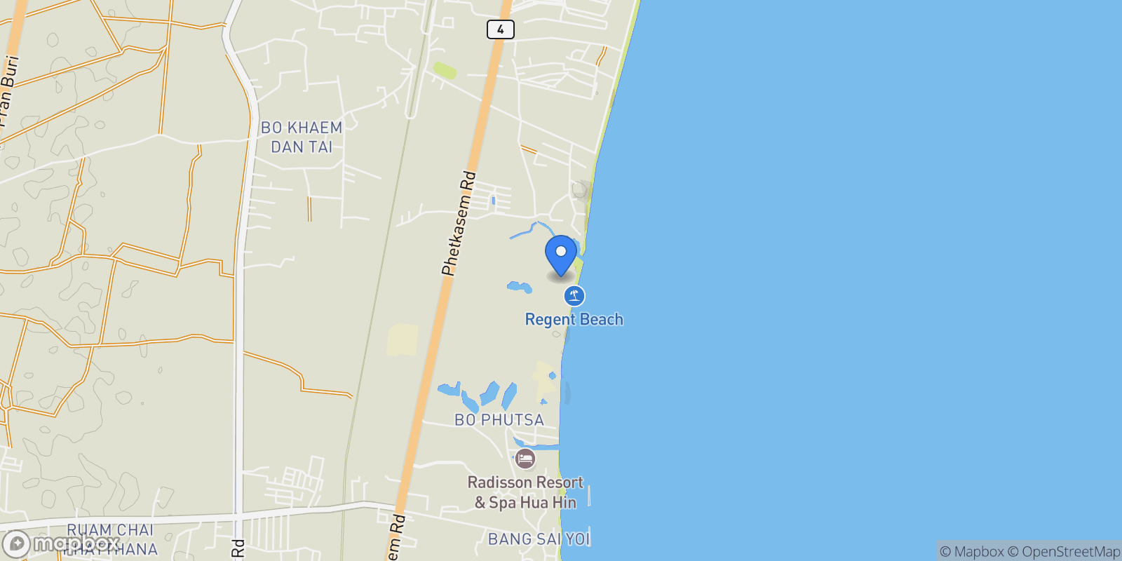 Map showing Vimanlay Hua Hin, Cha-am, 76 76120, Cha-am, Phetchaburi, Thailand.
