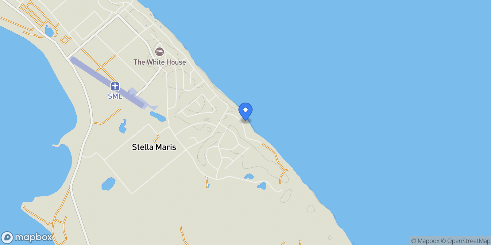 Map showing 2/2 OCEANFRONT HOME, Stella Maris, Long Island, The Bahamas.
