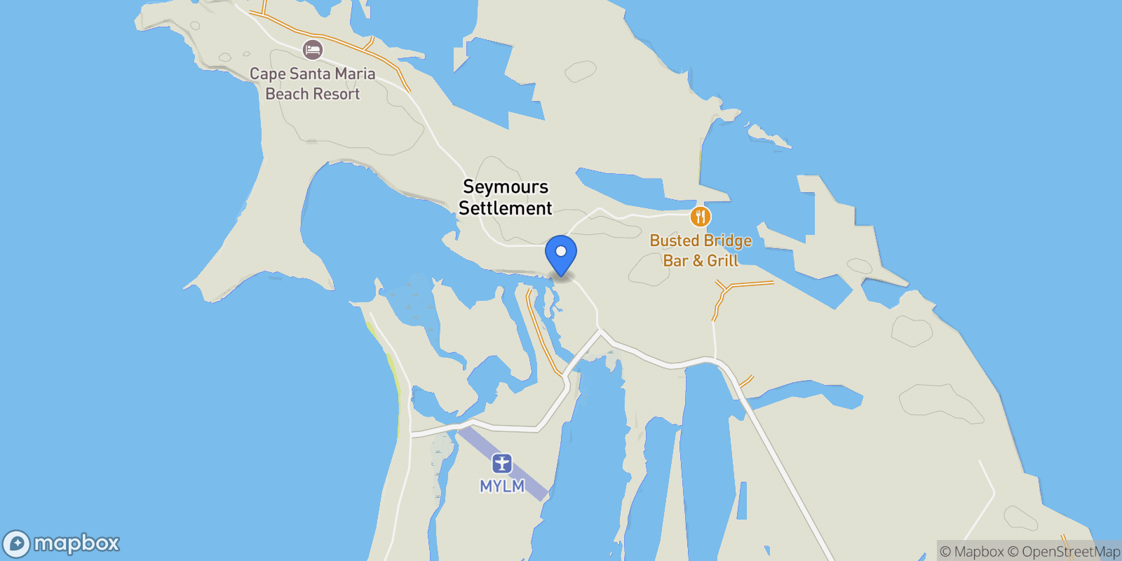 Map showing 40 E CAPE SANTA MARIA, Glenton Settlement, Long Island, The Bahamas.