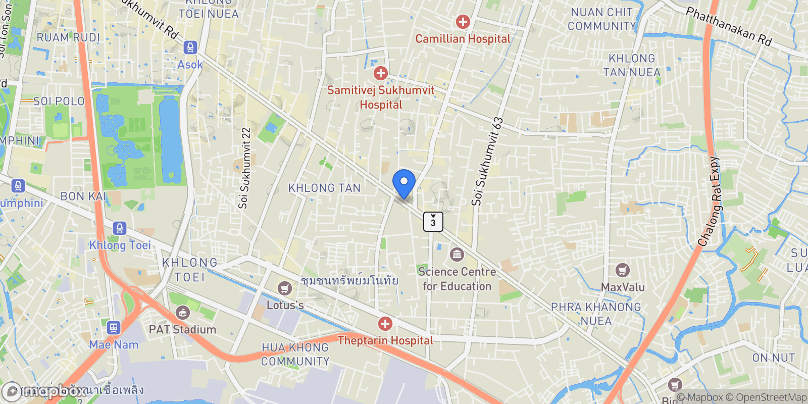 Map showing SCOPE Thonglor, Khlong Toei, 10 10110, Bangkok, Krung Thep Maha Nakhon, Thailand.