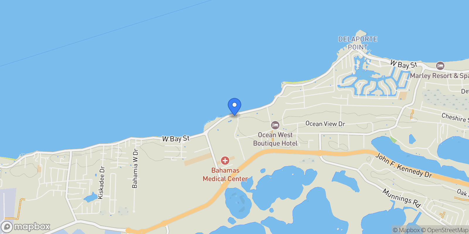 Map showing B4 CAVES HEIGHTS 2C, Nassau, New Providence, The Bahamas.
