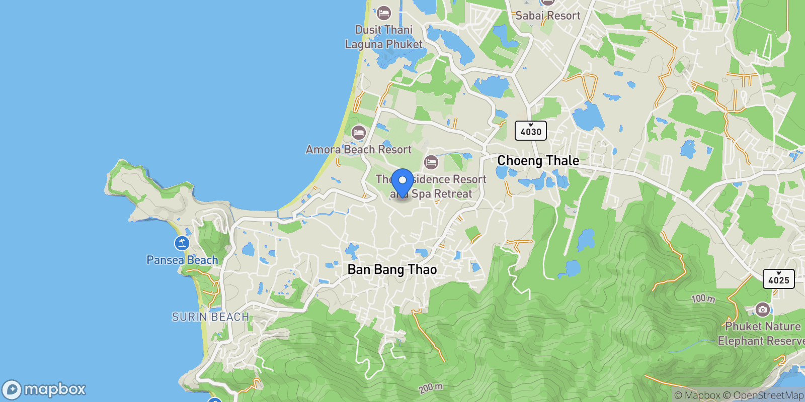 Map showing Mouana Cherntalay Mouana Cherntalay Tropical Chic Villas by Established Developer, Thalang, 83, Choeng Thale, Phuket, Thailand.