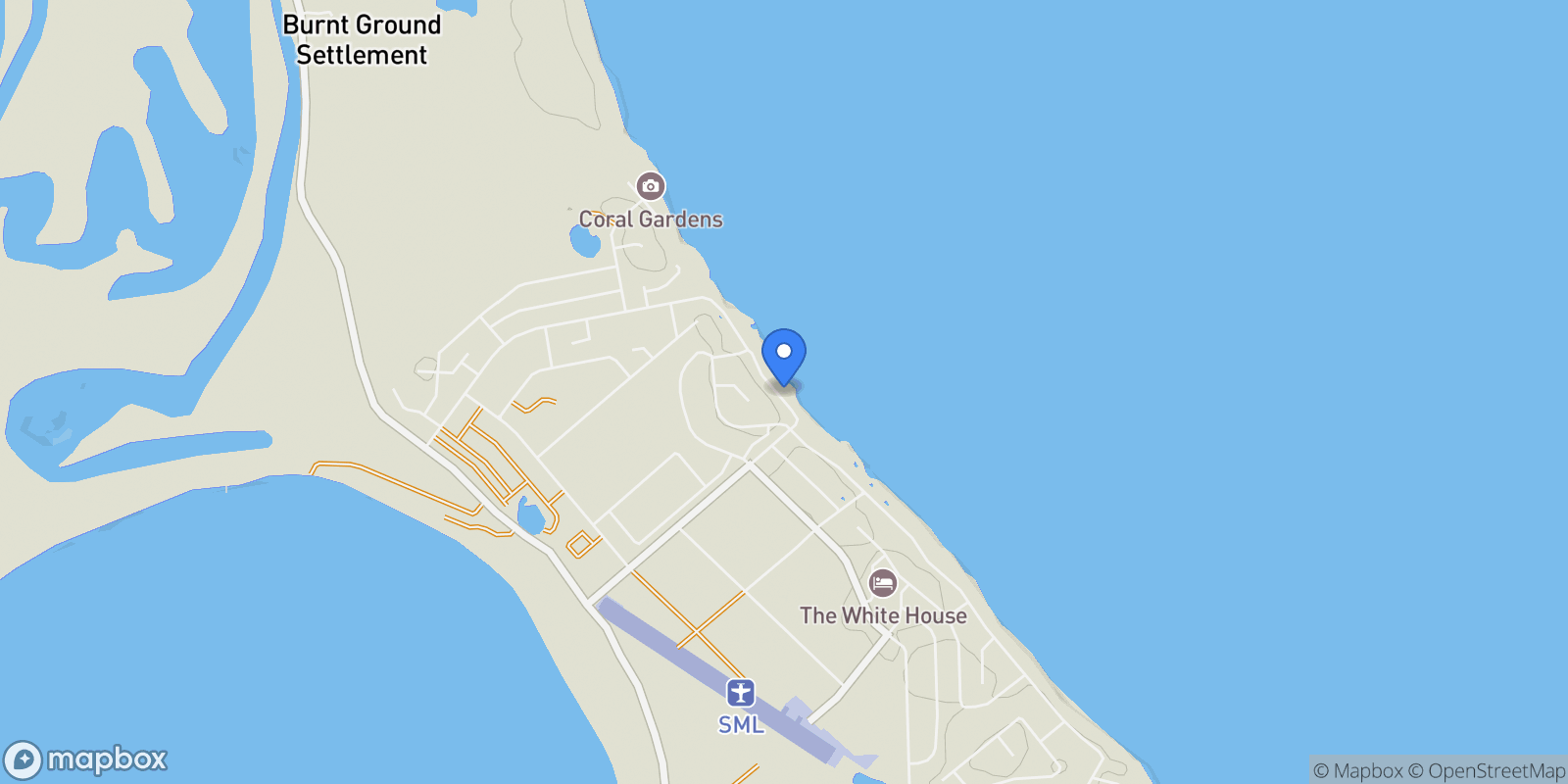 Map showing 3/3 OCEANFRONT HOME, Stella Maris, Long Island, The Bahamas.