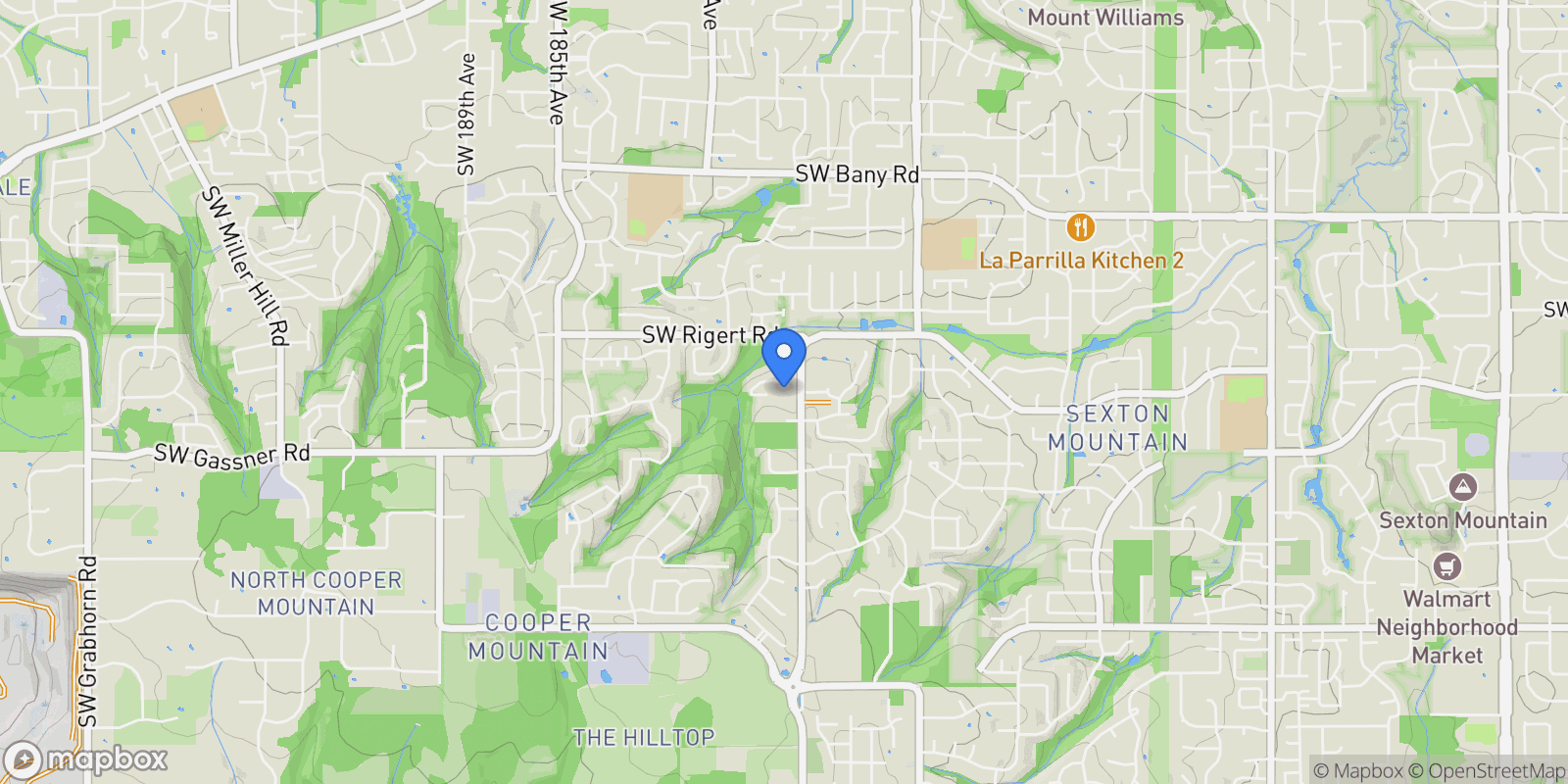 Map showing 8144 SW Oldham Dr, Beaverton, OR 97007, Beaverton, Oregon, United States.