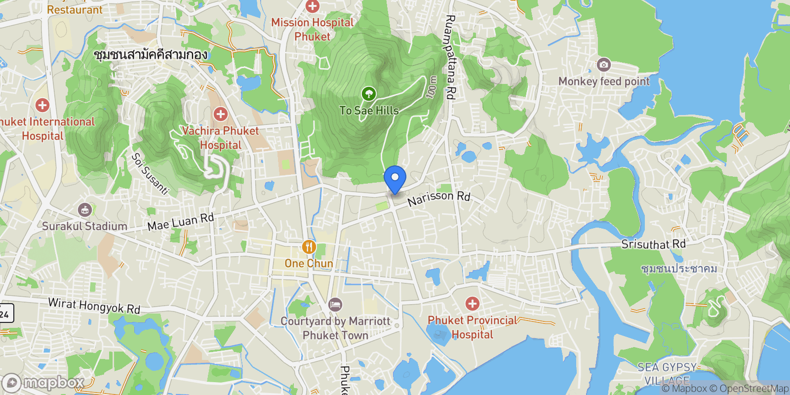 Map showing Canaan Villas Kiri, Mueang Krabi, 83, Phuket, Phuket, Thailand.