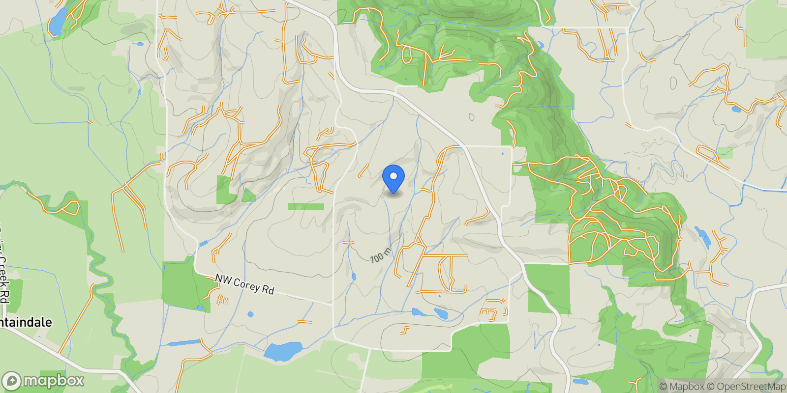 Map showing 15530 NW Old Pumpkin Ridge Rd, NorthPlains, OR 97133, North Plains, Oregon, United States.