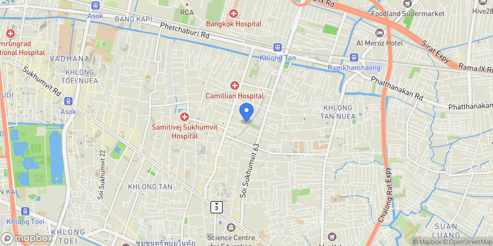 Map showing La Citta Delre Thonglor 16, Watthana, 10 10110, Bangkok, Krung Thep Maha Nakhon, Thailand.