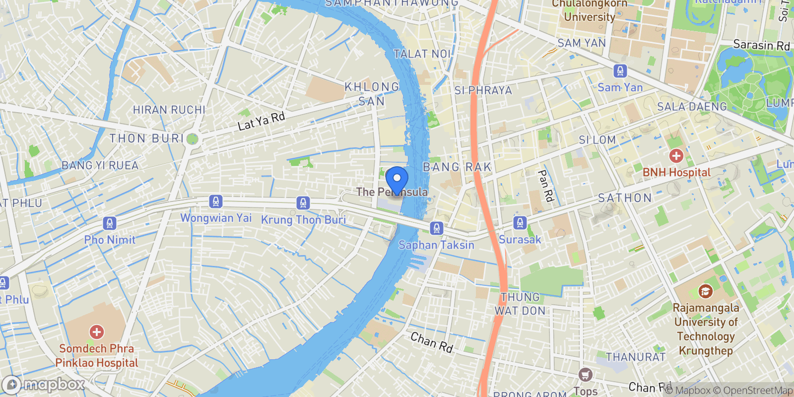 Map showing The River Condominium, Khlong San, 10 10600, Bangkok, Krung Thep Maha Nakhon, Thailand.