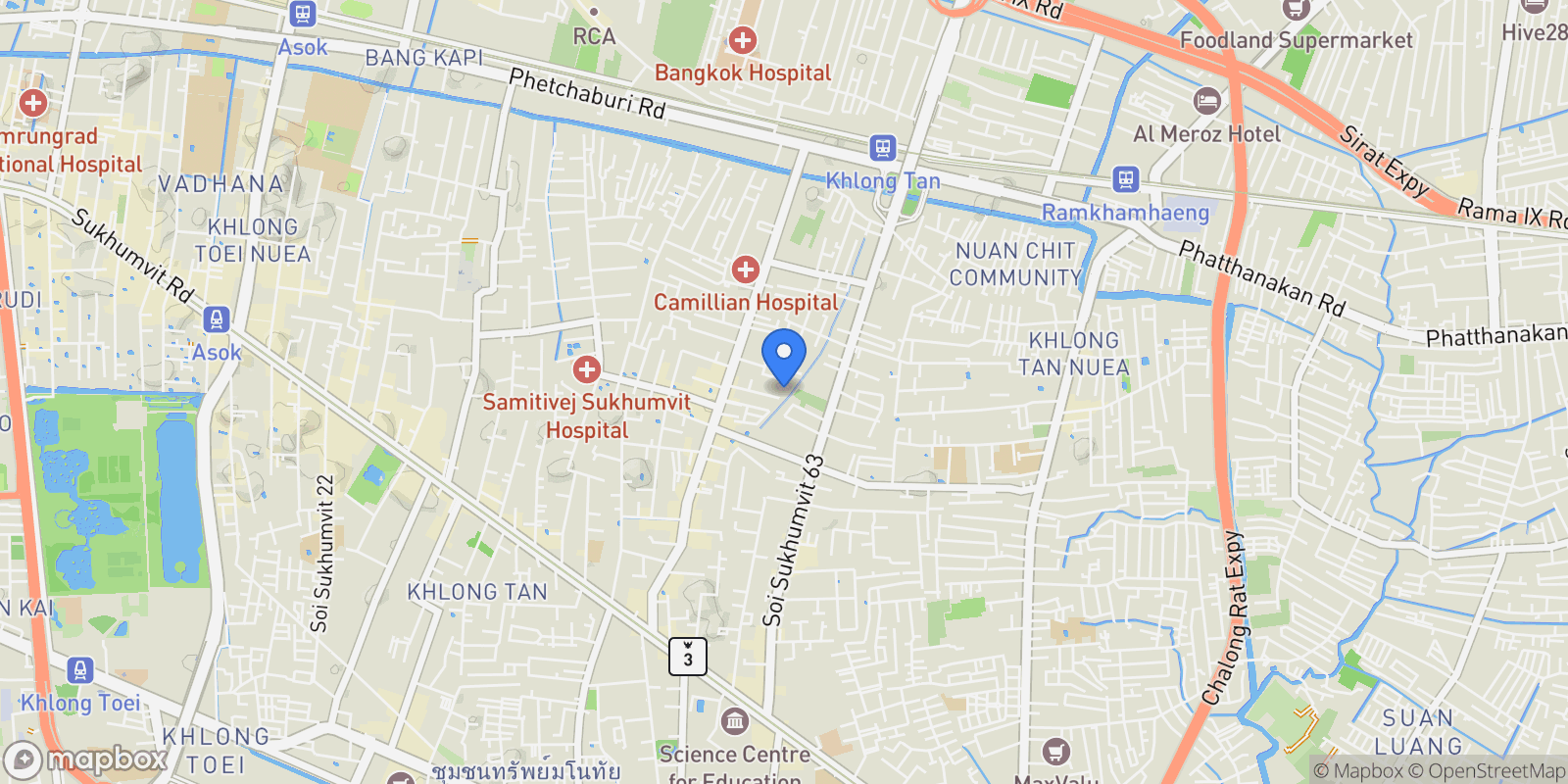 Map showing La Citta Delre Thonglor 16, Watthana, 10 10110, Bangkok, Krung Thep Maha Nakhon, Thailand.