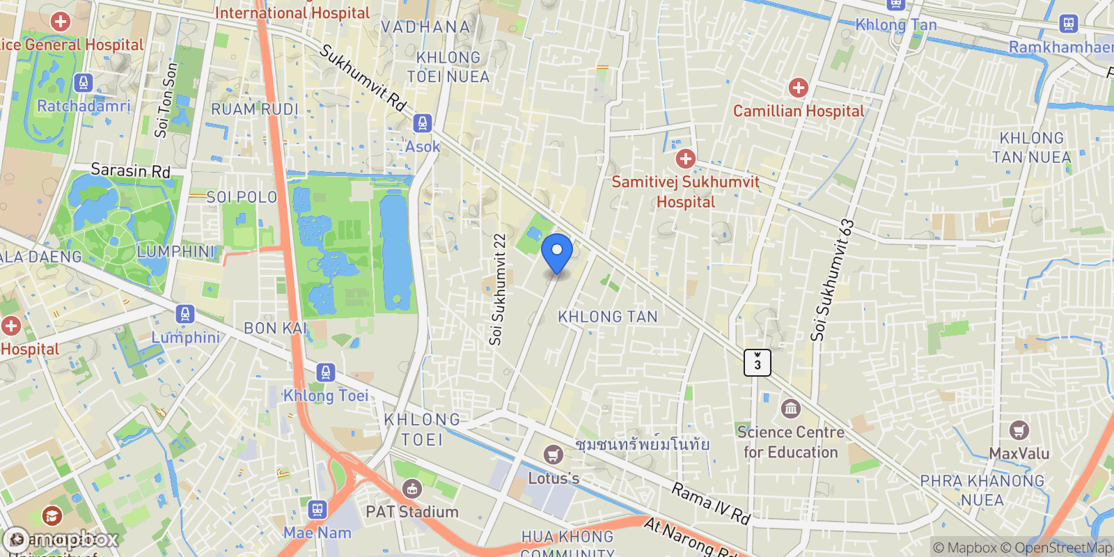 Map showing Premier Condominium, Khlong Toei, 10 10110, Bangkok, Krung Thep Maha Nakhon, Thailand.