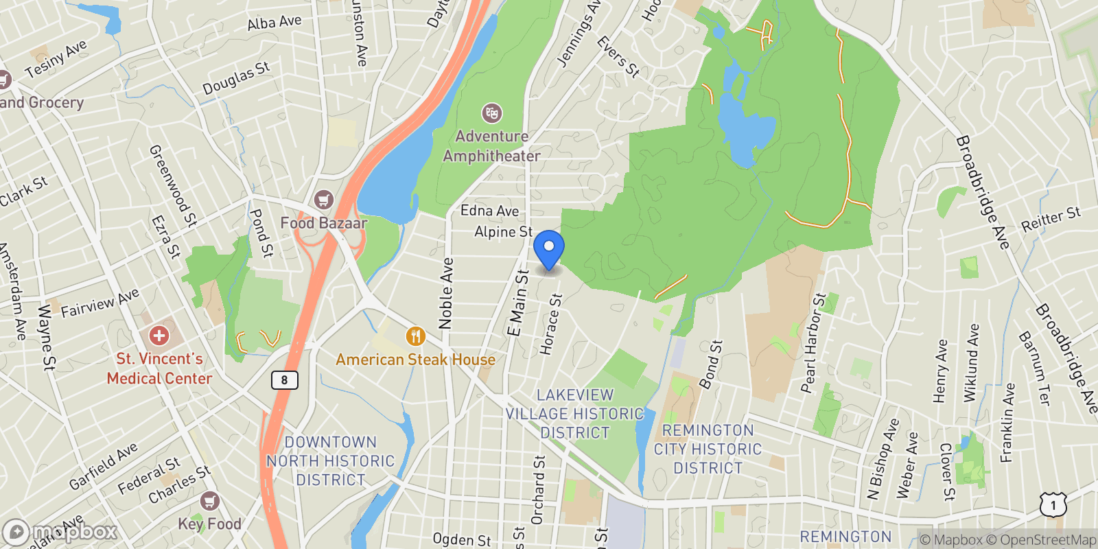 Map showing 83 Berkeley Place, Bridgeport, CT 06610, Bridgeport, Connecticut, United States.