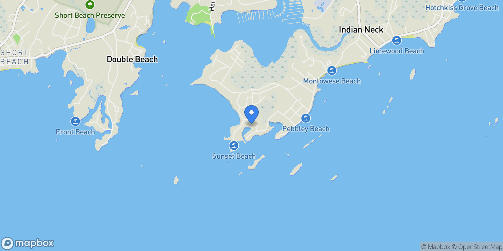Map showing 94 Summer Island Road, Branford, CT 06405, Branford, Connecticut, United States.