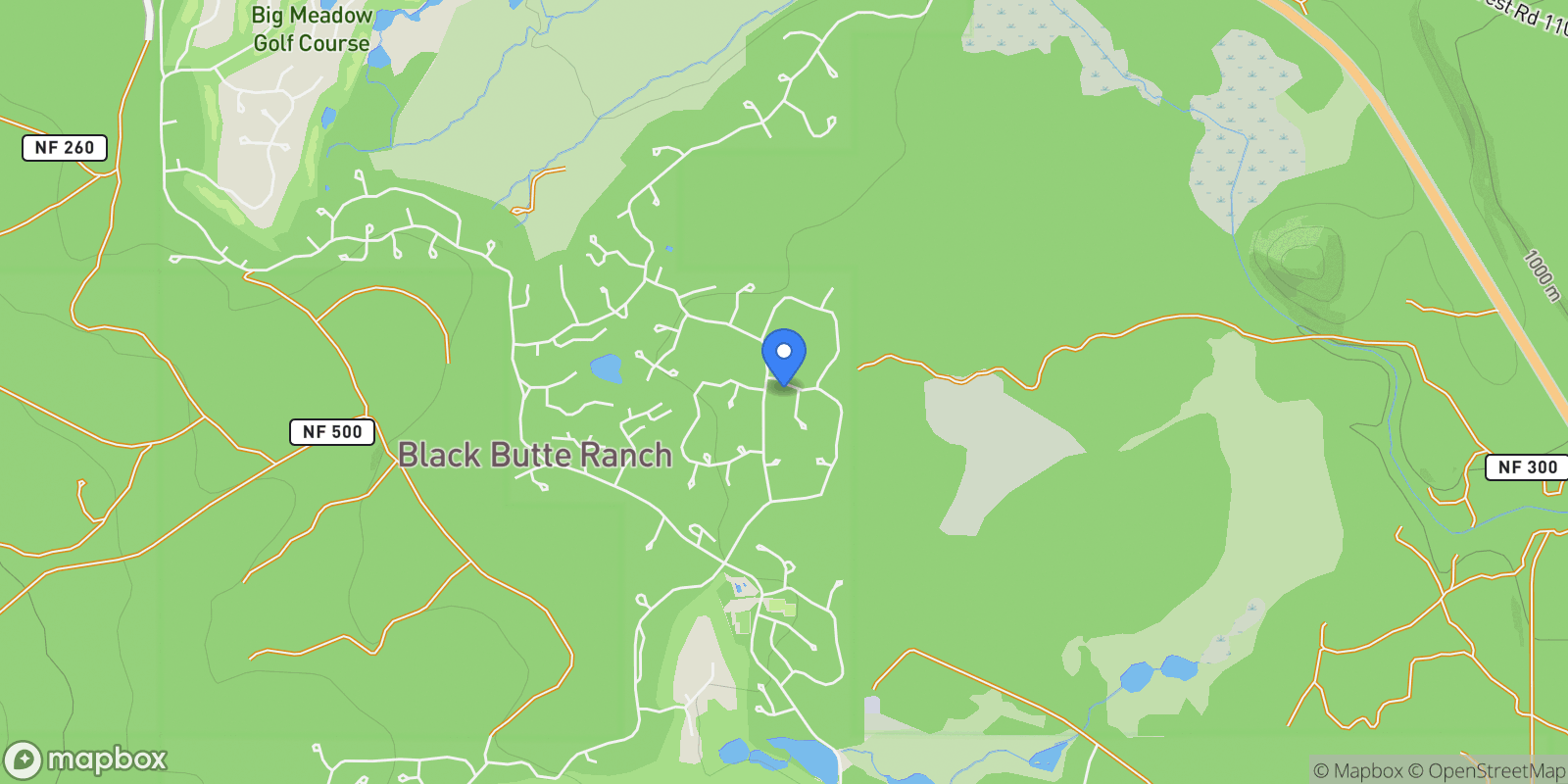 Map showing 70701 Pasque Flower #SM 94 , Black Butte Ranch, OR 97759, Black Butte Ranch, Oregon, United States.