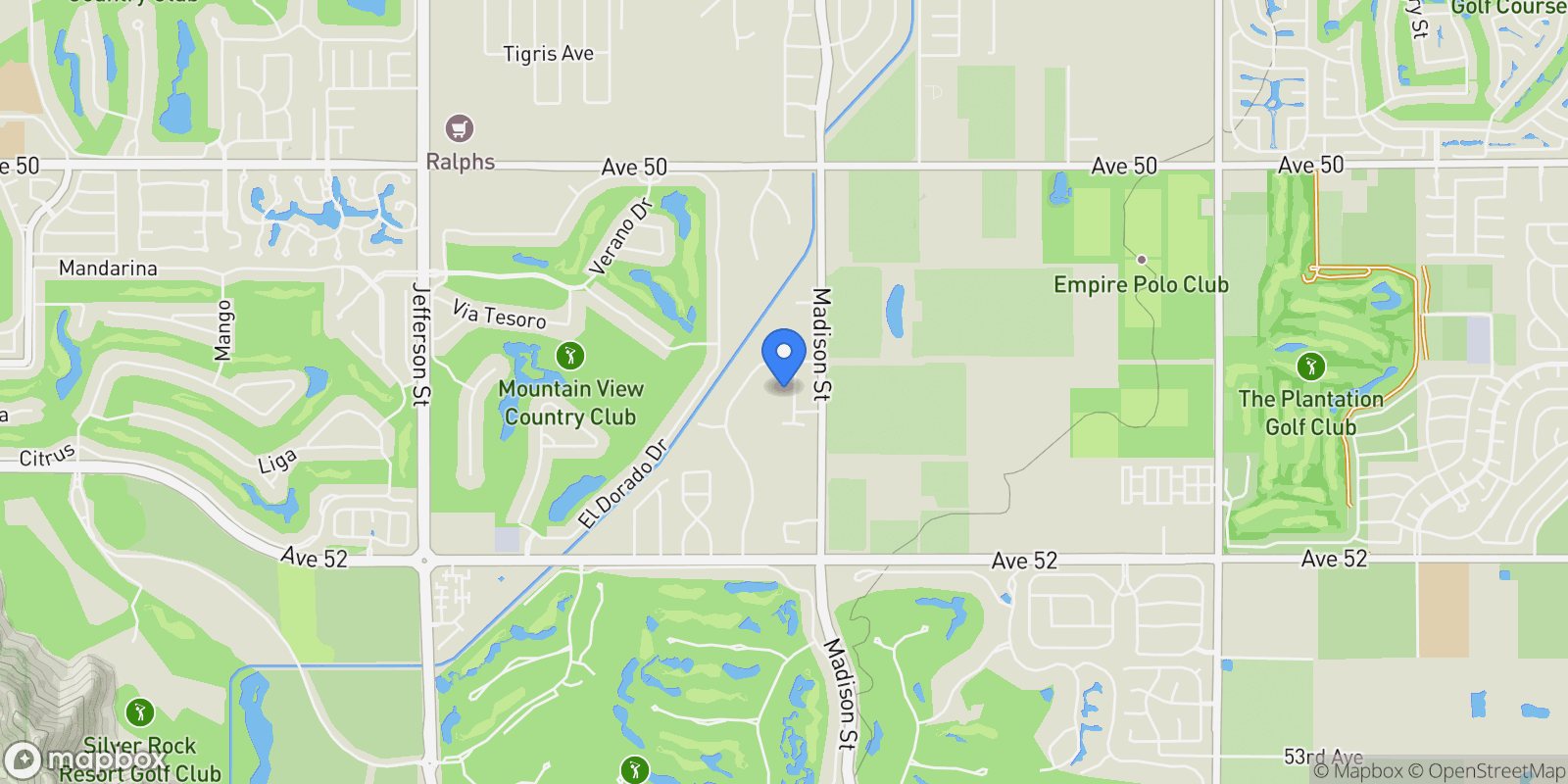 Map showing 51125 Evangeline Way, La Quinta, California, United States.