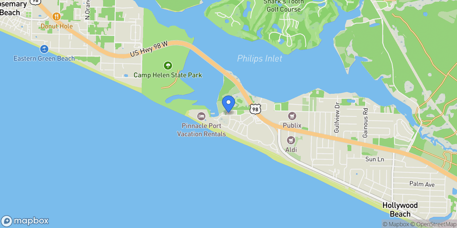 Map showing 148 Parkshore Drive, Rosemary Beach, Florida, United States.
